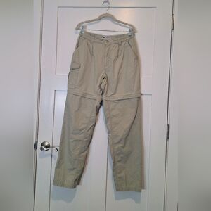 Columbia Convertible Shorts Pants Light Tan Size Medium Womens Stretchy Sides
